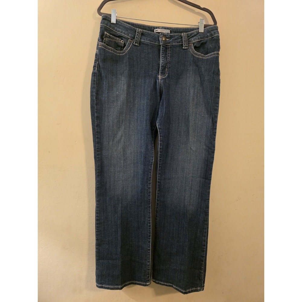 Lee Women's Size 35x30.5 Slender Secret Bootcut Cotton Stretch Low-Rise Jeans